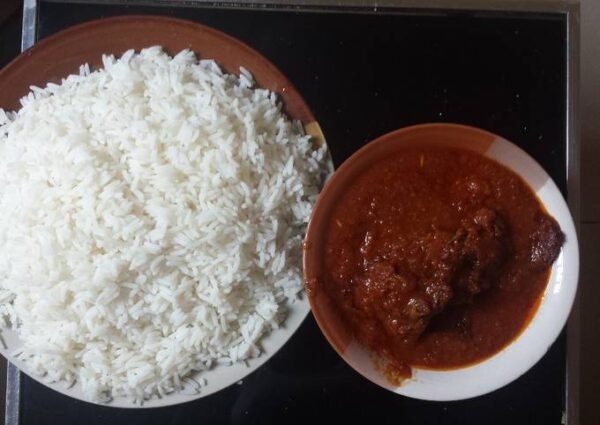 White Rice with Stew - Image 2